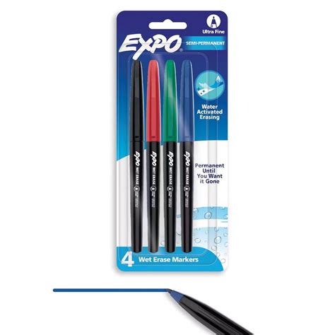 Expo Wet Erase Markers Ultra Fine 4-Color Set