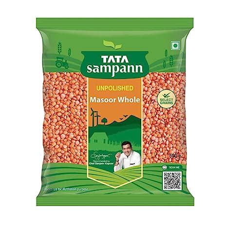 Tata Sampann Unpolished Masoor Dal, Whole, 500g : Amazon.in: Grocery ...