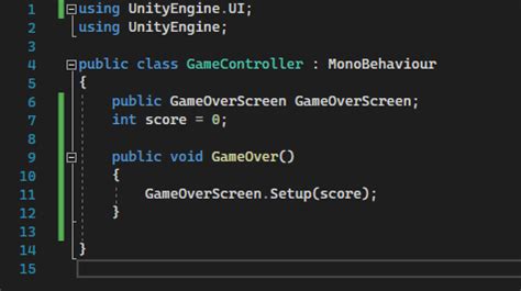 Game Over Screen Unity 的图像结果
