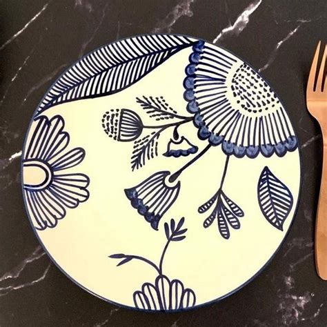 Get Blue Ceramic Quarter Plate with Golden Brim - Set of 2 at ₹ 999 ...