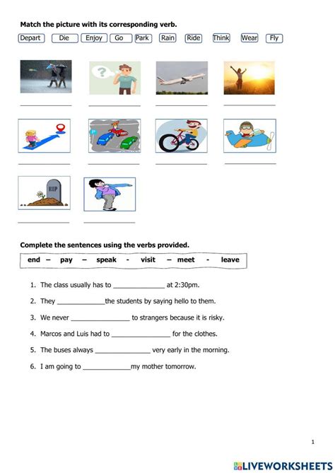 Go Verb Worksheet 的图像结果