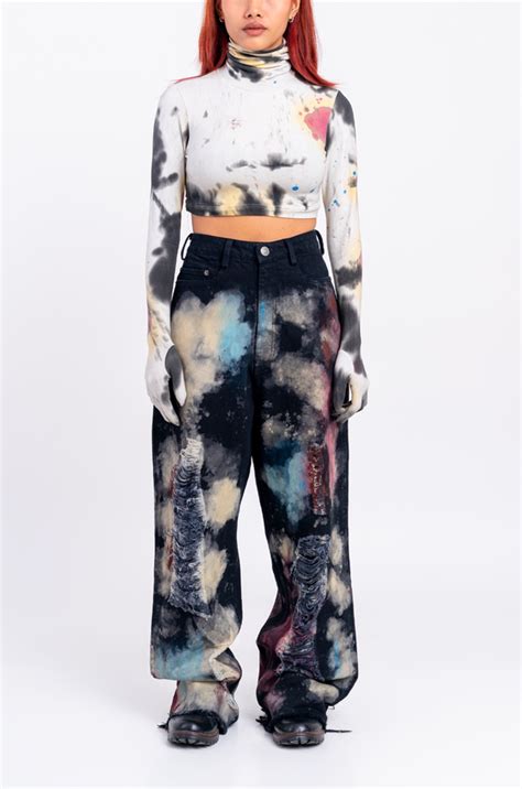 Huemn Blood Washed Distressed Denim (Black) – HUEMN