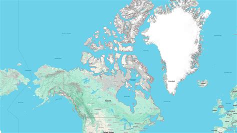 Canada Physical Map - Guide of the World