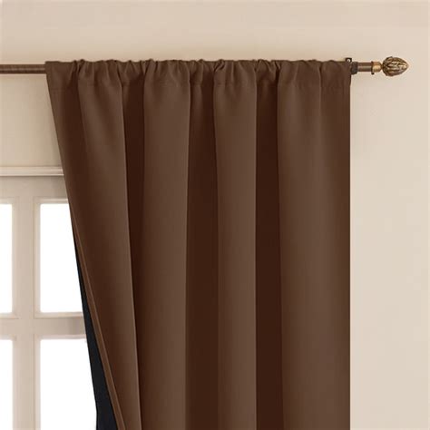 Dark Brown Polyester Curtain | HomeMonde Lifestyle