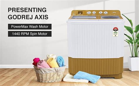 Buy Godrej 10 Kg Top Load Semi Automatic Washing Machine, WSAXIS VX 100 ...