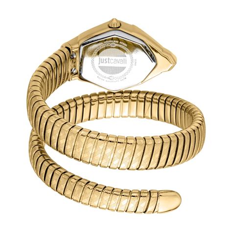 Buy Just Cavalli Women Ornato Snake Silver Hexagonal Dial Analog Watch ...
