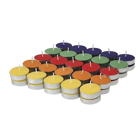 EWORLD Wax Tea Light Multicolour Candle (Set of 100, Unscented ...