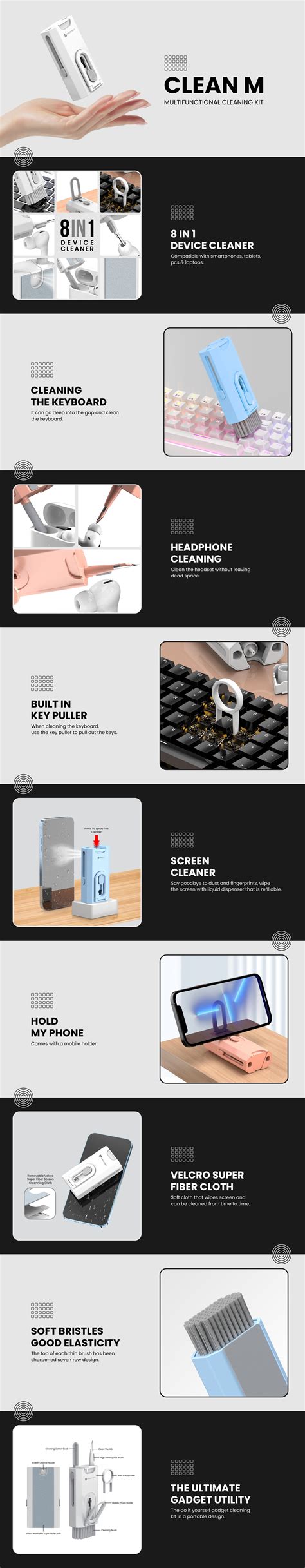 Buy Portronics Clean M Gadget Cleaning kit For Smart Devices