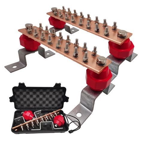 Snapklik.com : 2-PACK 900A Copper Ground Bar Kit- 10" Wall Mount ...