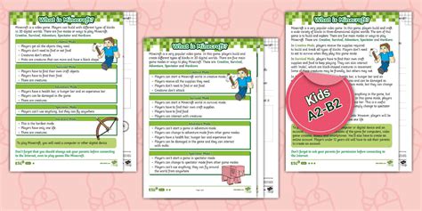 Minecraft Reading Comprehension for Kids (teacher made)