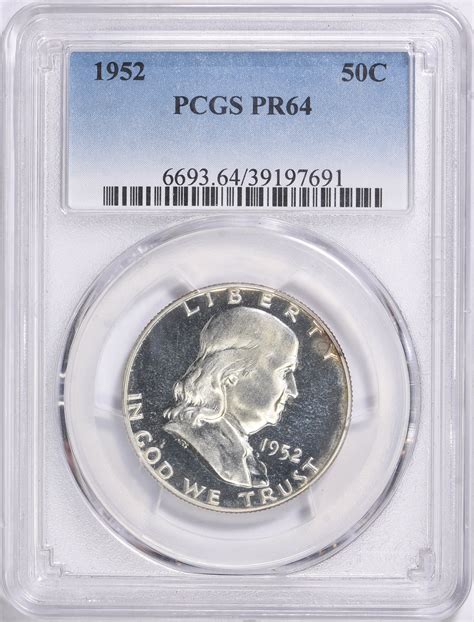 1952 Franklin Half Dollar PCGS Proof-64 (Item 1740795 ...