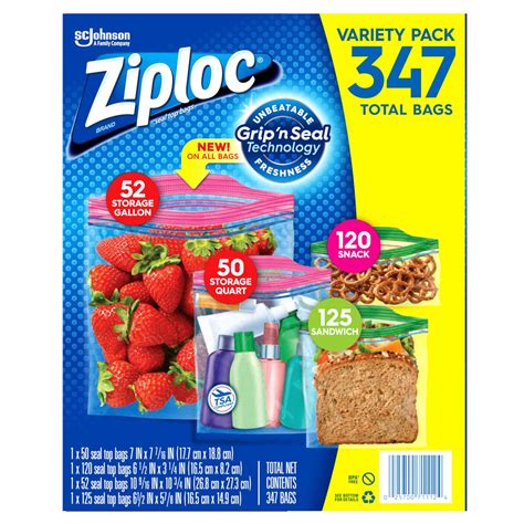 Ziploc Quart Bags Dimensions