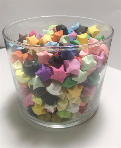 100 Origami Stars – Lucky Star Paper Decorations, Assorted Colors ...