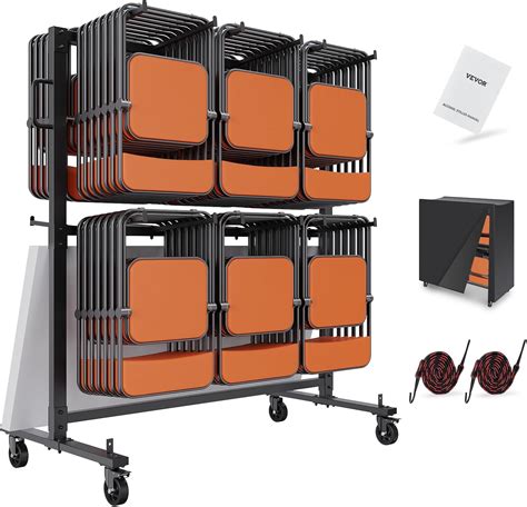 Amazon.com: VEVOR Heavy Duty Steel Folding Chair Rack, 530Lbs Capacity ...