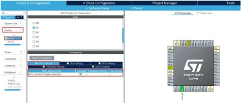 Non-Blocking Example Using Interrupt ADC 的图像结果