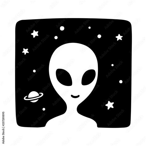 Cartoon alien drawing Stock Vector | Adobe Stock