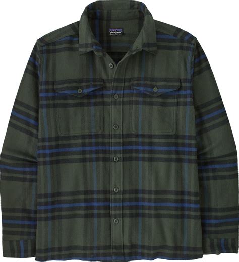 Patagonia Men's Fjord Flannel Shirt Catch: Old Growth Green | Kjøp ...