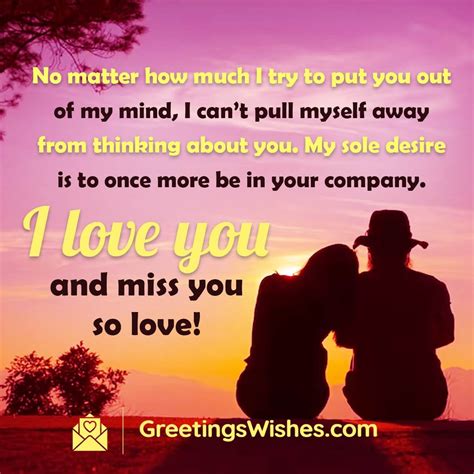 Missing You Love Messages
