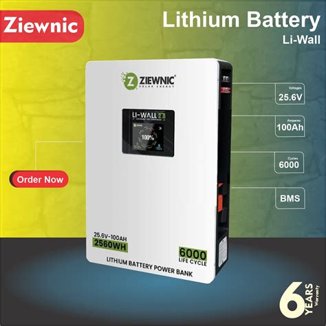 Ziewnic Lithium Battery | 25.6V 100Ah | 6000 Cycle - Lithium Batteries ...