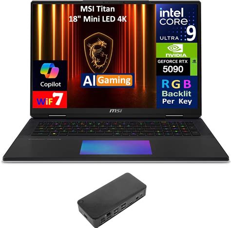 msi Titan AI Gaming Laptop 18 120Hz Mini LED 4K India | Ubuy