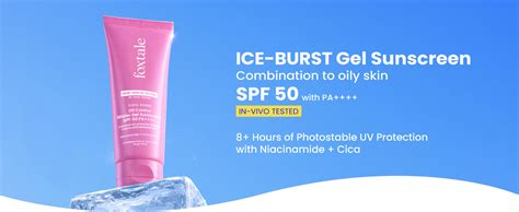 Foxtale Gel Sunscreen for Oily Skin, SPF 50 PA++++, In-Vivo Tested ...