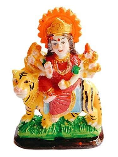 Buy Marble Goddess Maa Durga Devi Idol Statue Sherawali MATA Rani ...
