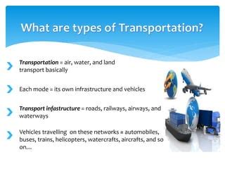 Forms of Transportation 的图像结果