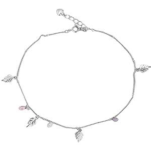 ZAVYA 925 Sterling Silver Leaves and Multicolour Cubic Zirconia CZ ...