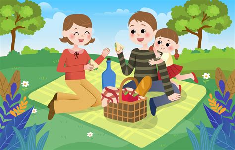 Happy Family Having Picnic at Summer Park Stock Image - Image of ...