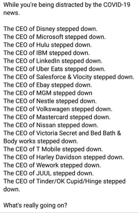 Did CEOs Of These Companies Resign Due To COVID-19 Crisis? A Fact Check ...