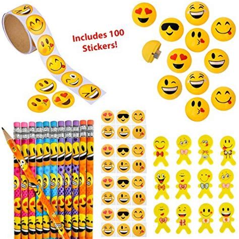 Buy Nest Egg Sales Emoji Party Favors for Boys and Girls | 160 Piece ...