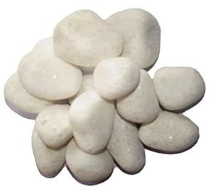 Maalavya 2Kg unpolished White Tumble Stone Garden Home Decor Marble ...