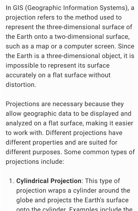 What is projection in GIS ?Please respond fast..... - Brainly.in