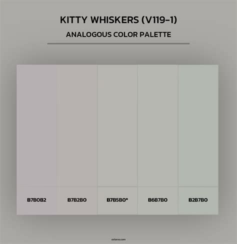 Valspar Kitty Whiskers (V119-1) Paint coordinating colors and palettes - colorxs.com