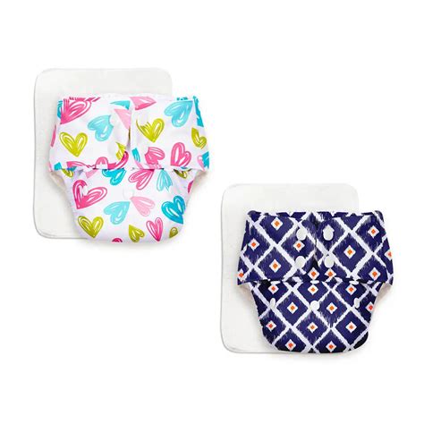 BASIC Cloth Diaper Pack of 2 (Hearts, Tie n Dye) - SuperBottoms
