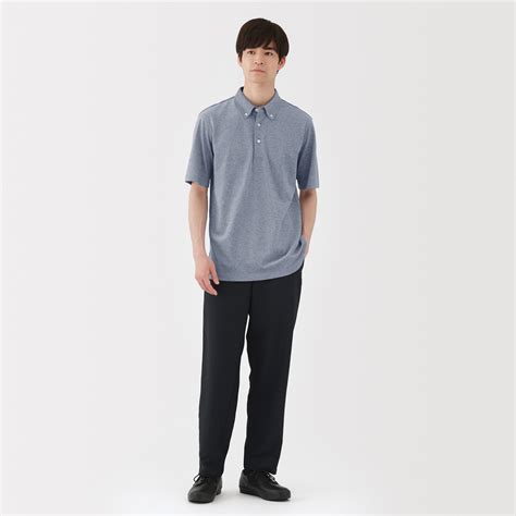 M's Cool touch pique Button down S/Slv polo shirt (ASEAN)