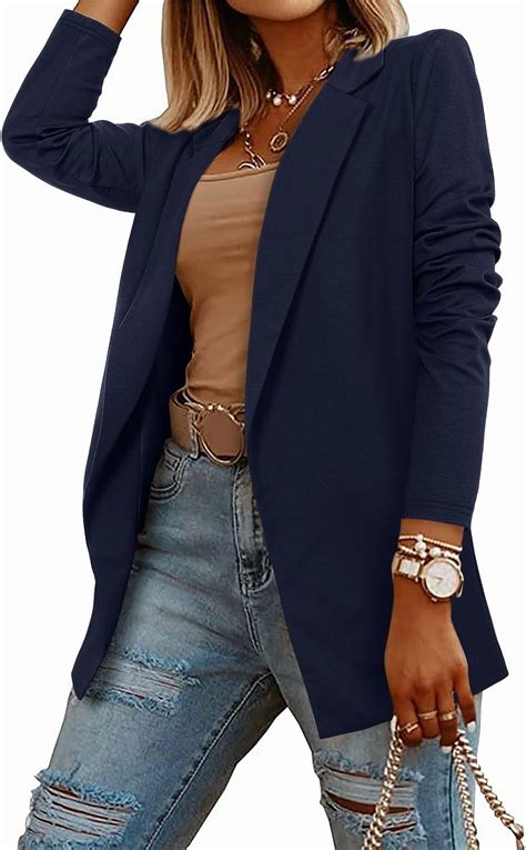 KISSMODA Women Casual Blazer Fashion Lightweight with Lined ...