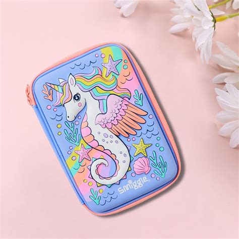 Smiggle embossed large pencil case (girls) – Kidspark