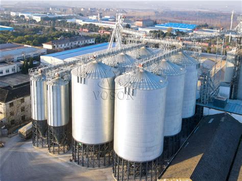Conical bottom steel plate silos - ricemill
