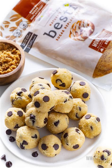 Keto Cookie Dough (Sugar-Free, 1.1g Carbs!) - Wholesome Yum