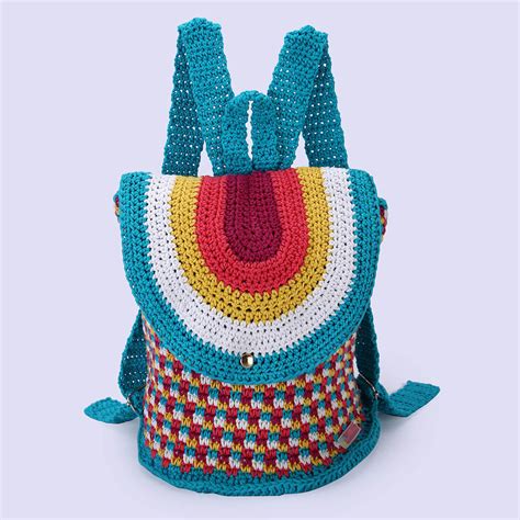 Handmade Cotton Multi colored Backpack - 10369 – Magic Needles