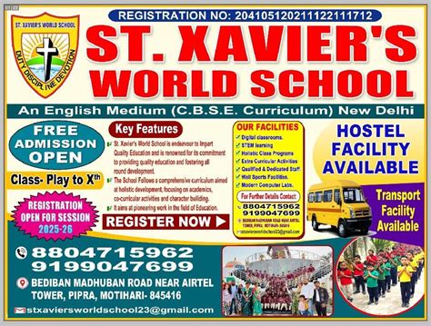St. Xaviers School Admissions Open 2025-26, St. Xavier's School, Bokaro ...