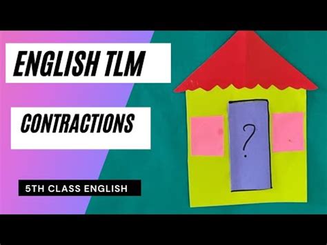 English TLM on Contractions - TS TET Online Application Avanigadda ...
