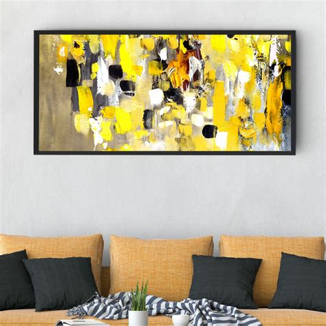 Bold Yellow Abstract Art - Premium Canvas Wall Art | Artistic & Elegant ...