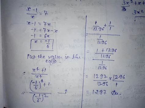 if x-1/x=7,then find the value of x4+1/x4 - Brainly.in