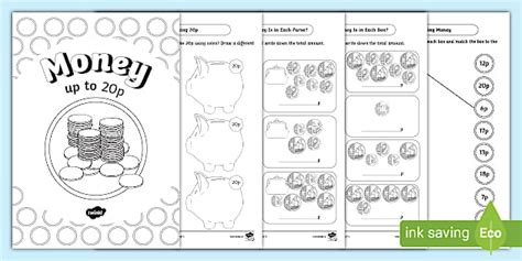👉 Money (up to 20p) Activity Booklet