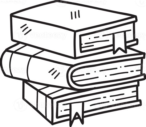 Sketch Of Stack Of Books