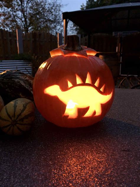 61 Creative Dinosaur Pumpkin Carving Ideas: Easy Stencils, Templates ...