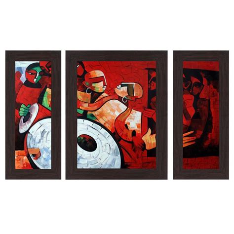 Wens 'Folks Party' Wall Art (MDF, 30 cm x 34 cm x 1.5 cm, WSP-4280 ...