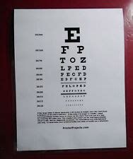 Snellen Eye Chart ~ 5 mil Laminated ~ FREE SHIPPING | Ubuy India